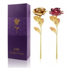 Creative Mother's Day Gift Women 24K Gold Plated Rose Flower Decoration +Box   162847143084